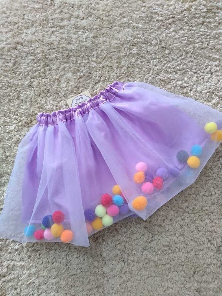 saia de tule lilás