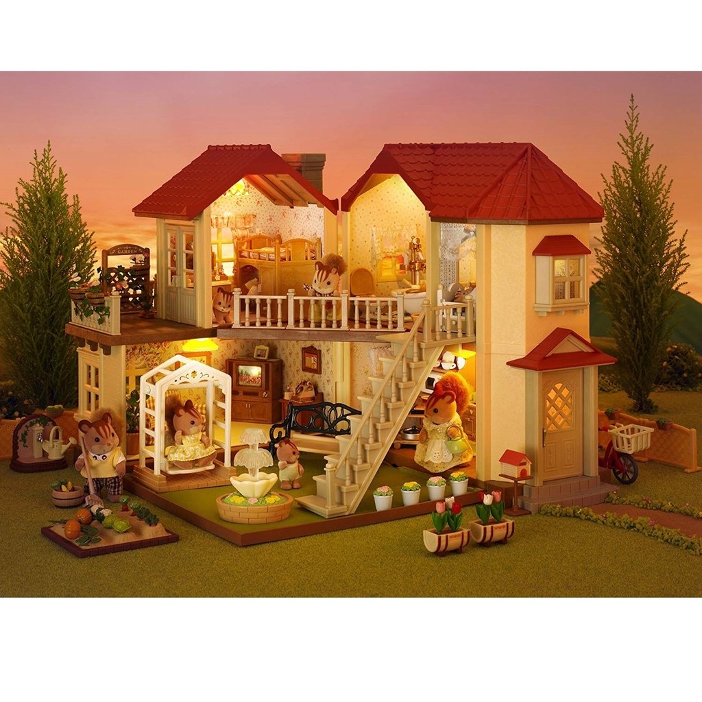 casa con luz sylvanian family
