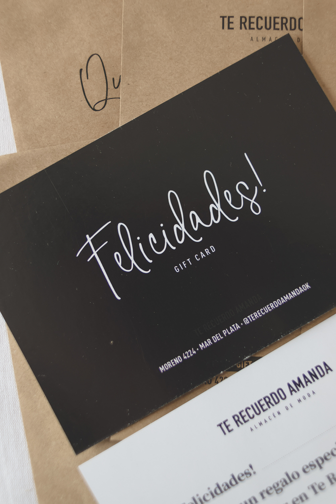 Gift Card - Tarjeta de regalo - Te Recuerdo Amanda