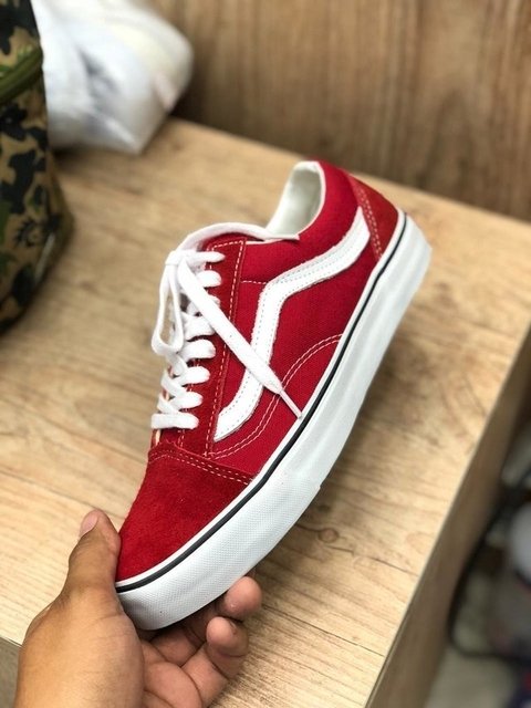old school vans vermelho