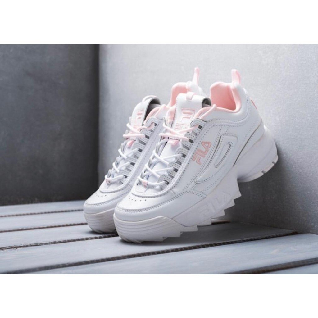 fila disruptor branco com rosa