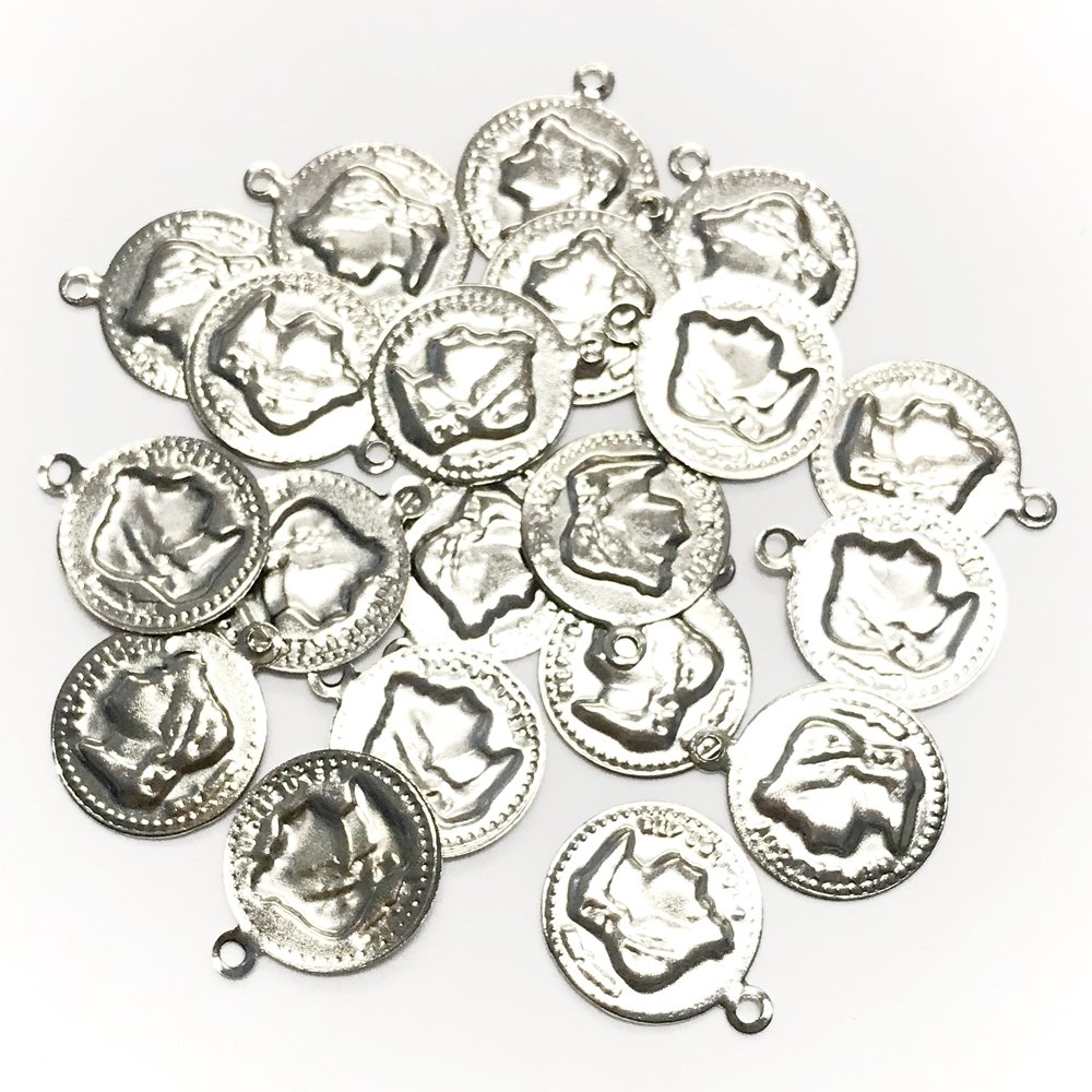 Medalha para bijuterias de aluminio niquel 20 mm (20 und)
