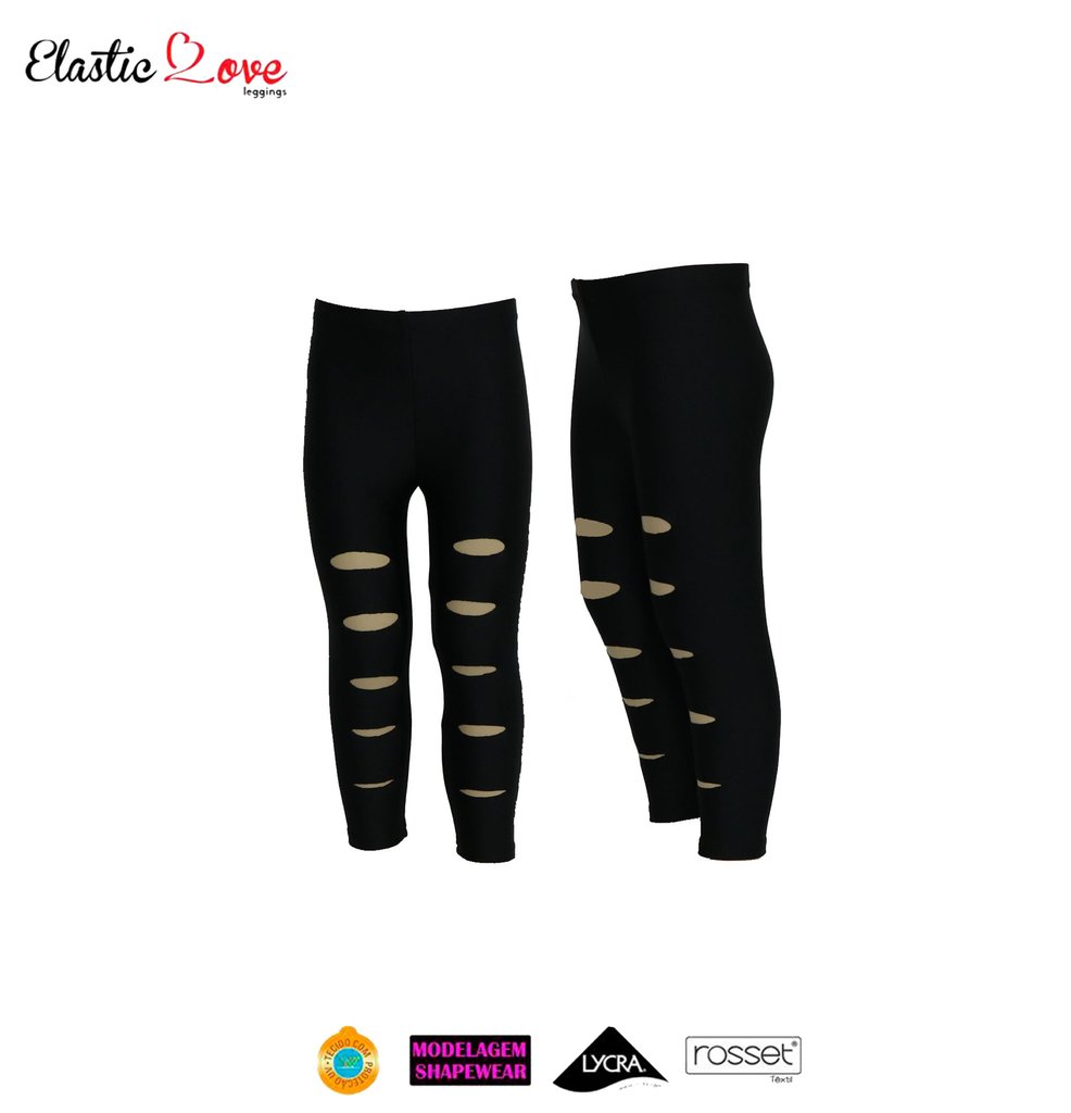 calça legging preta rasgadinha