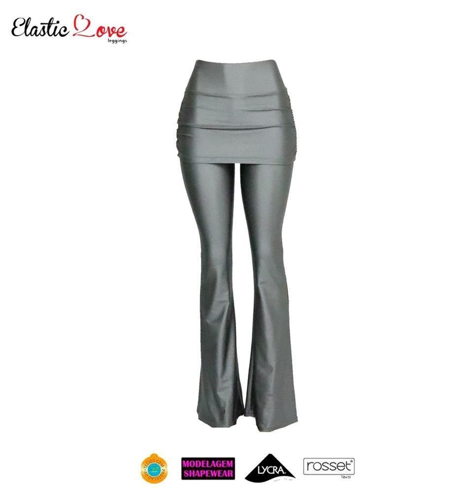 calça flare com saia