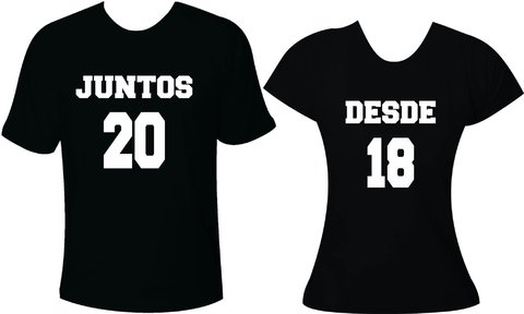 Camiseta Casal Namorado Juntos Desde Ano Personalizado
