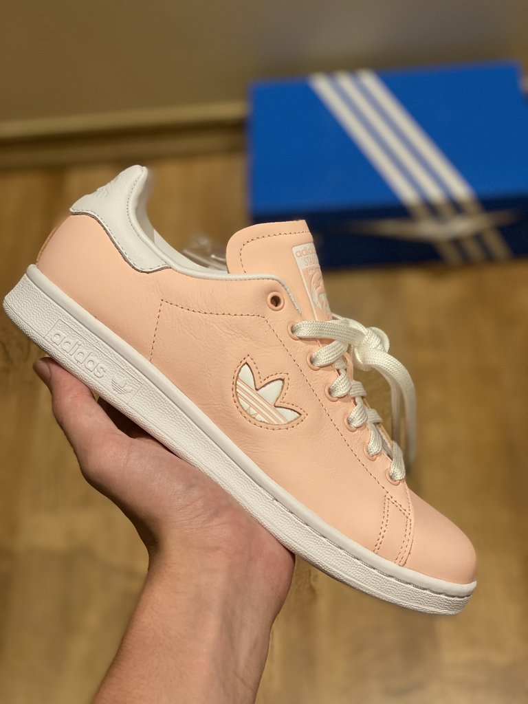 stan smith rosa claro