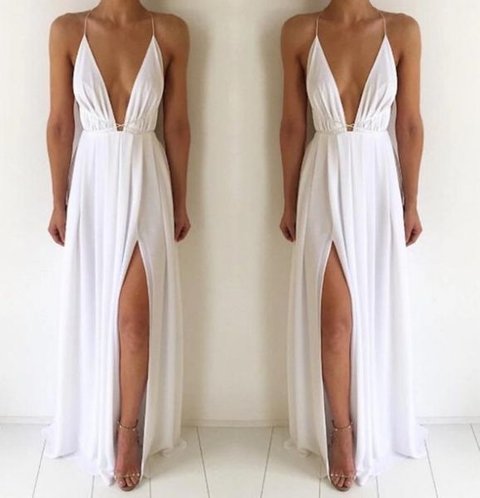 vestido branco transparente
