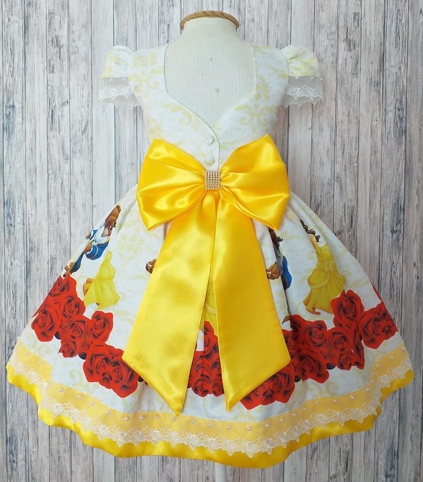 vestido infantil bela
