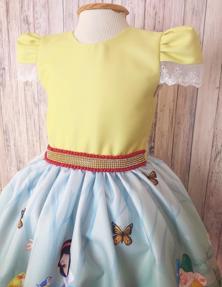 branca de neve vestido infantil