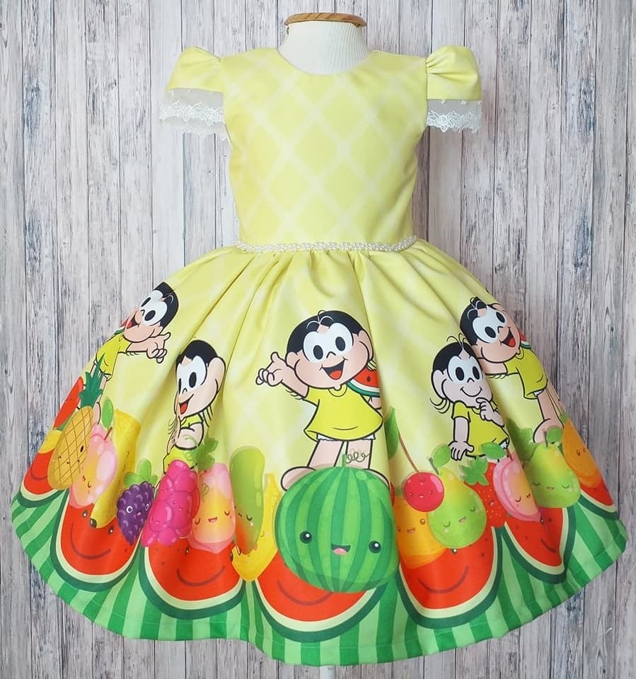 vestido infantil da magali