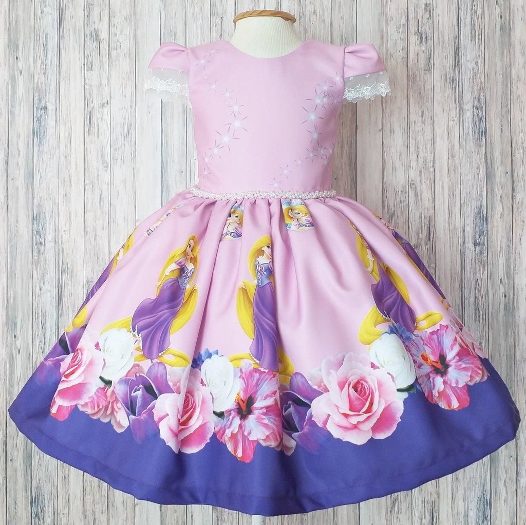 vestido infantil rapunzel