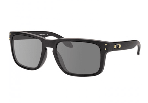 Óculos Oakley Holbrook Preto Detalhe Dourado Lentes 100% Polarizada