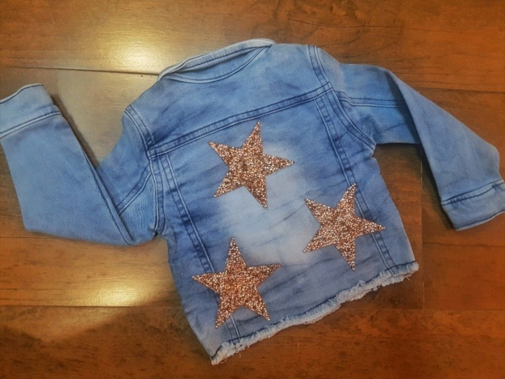 jaqueta bordada jeans
