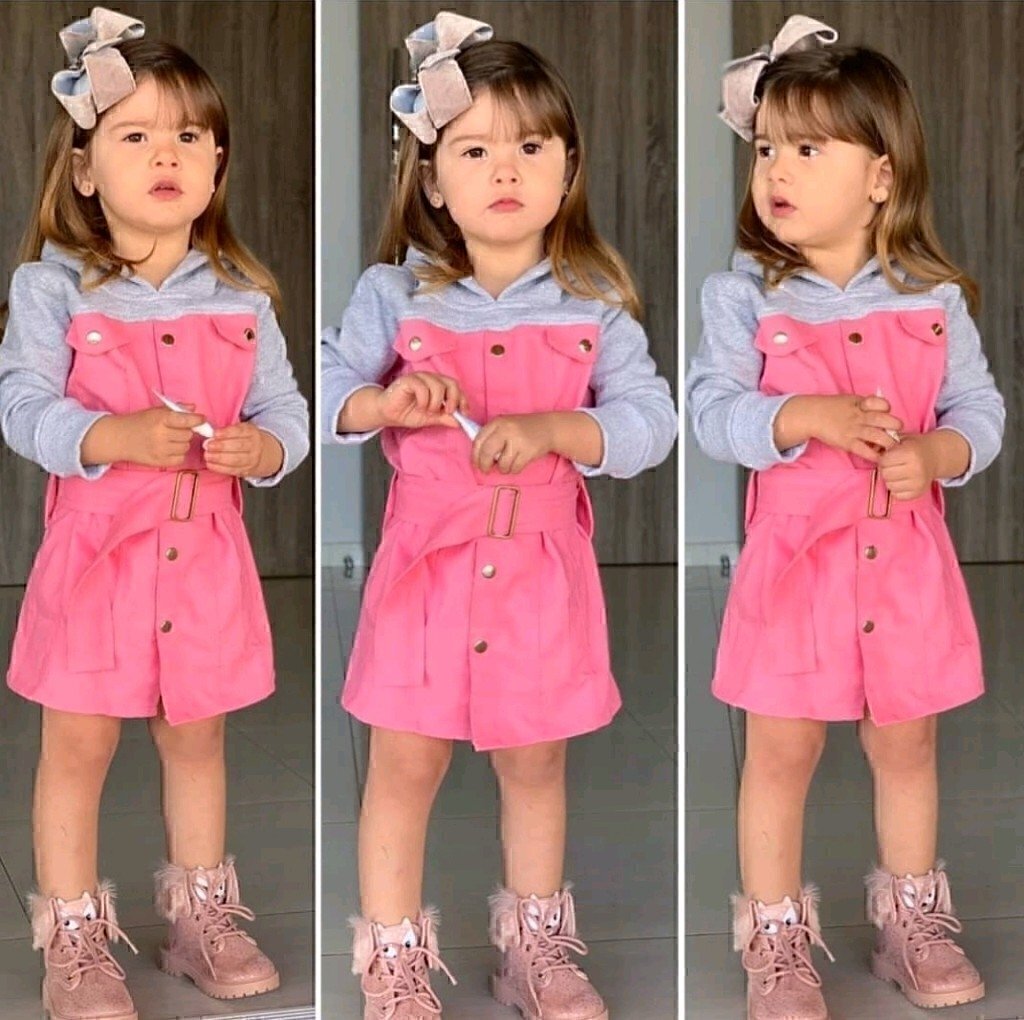 vestido jeans rosa