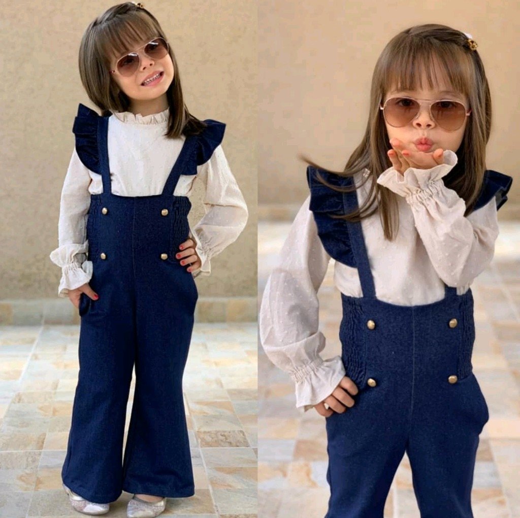 macacao com camisa jeans