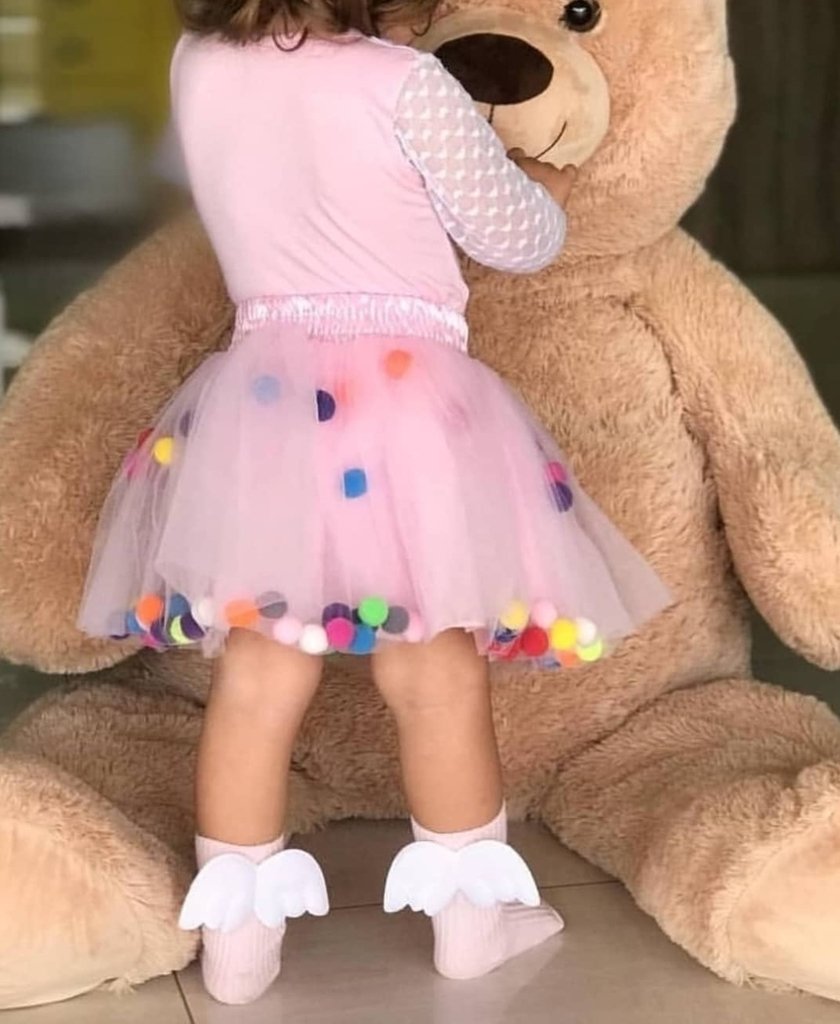 saia tutu pompom