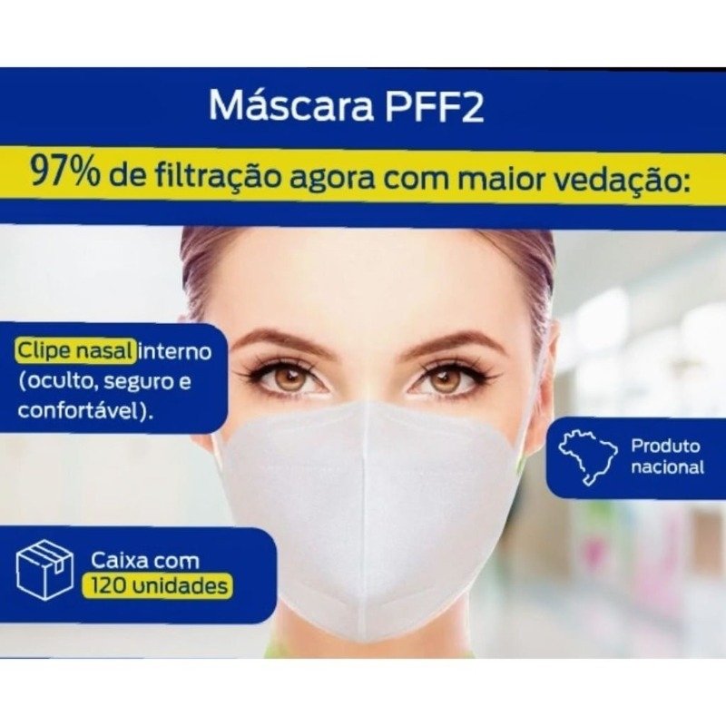 Máscara de proteção facial tipo PFF2 - Supermax