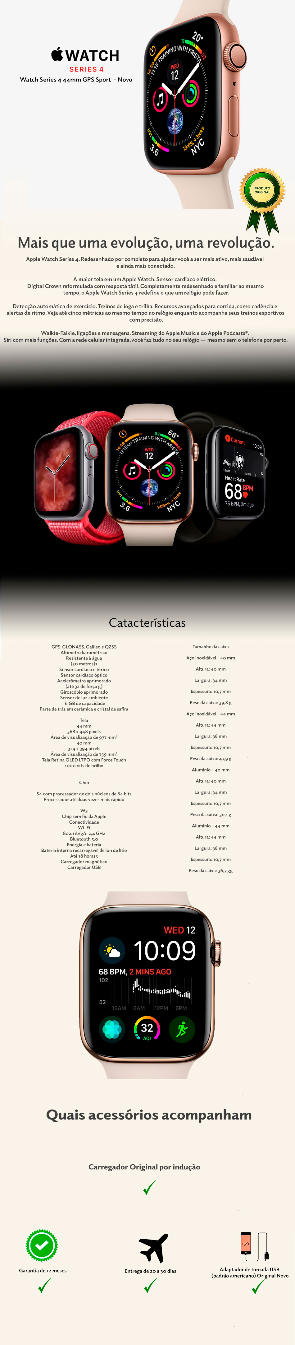 Apple Watch Series 4 44mm Novo