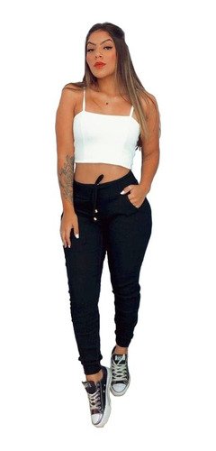 calça ribana com cropped