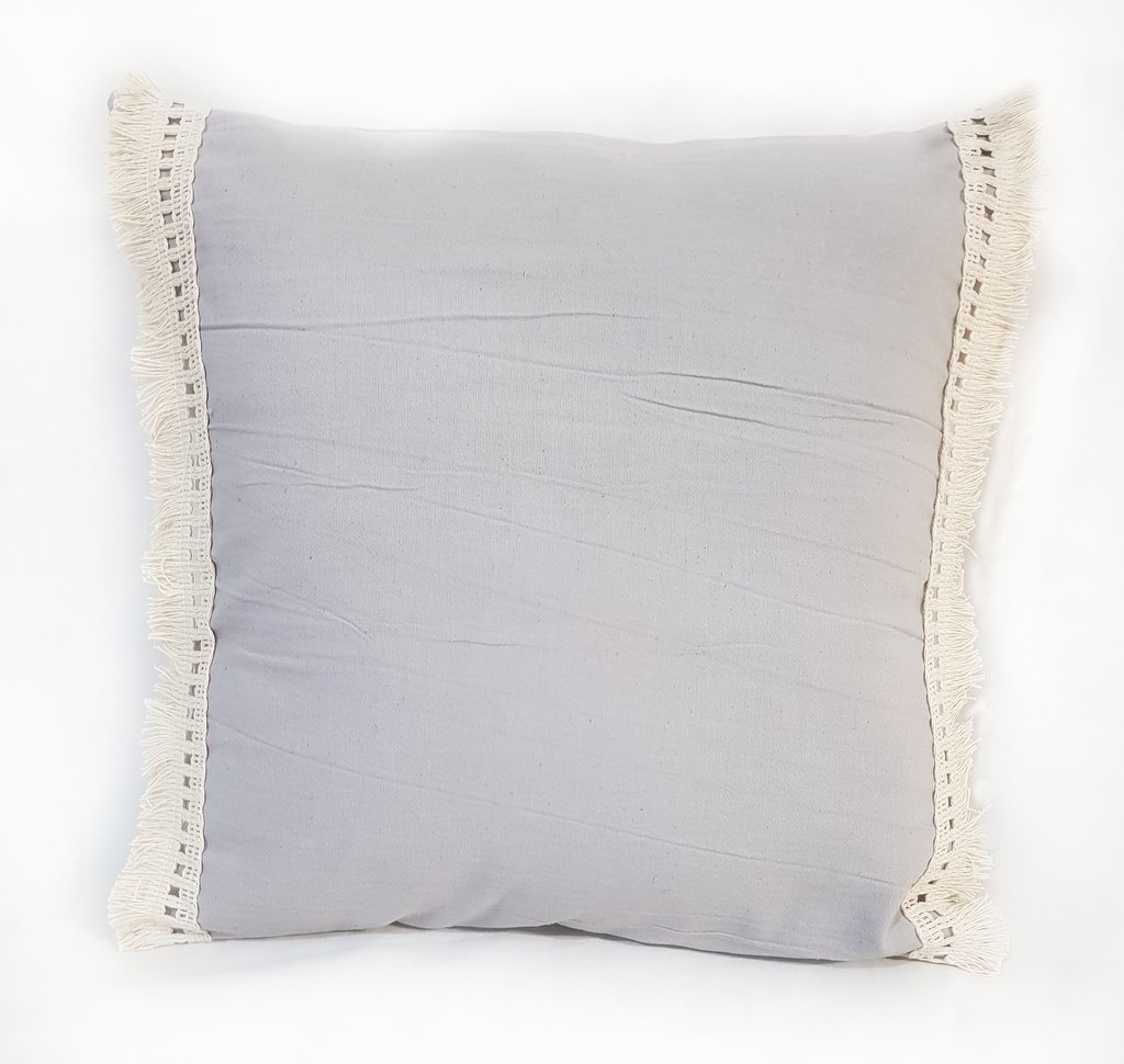 Almohadón tusor con flecos - Comprar en La bacana deco