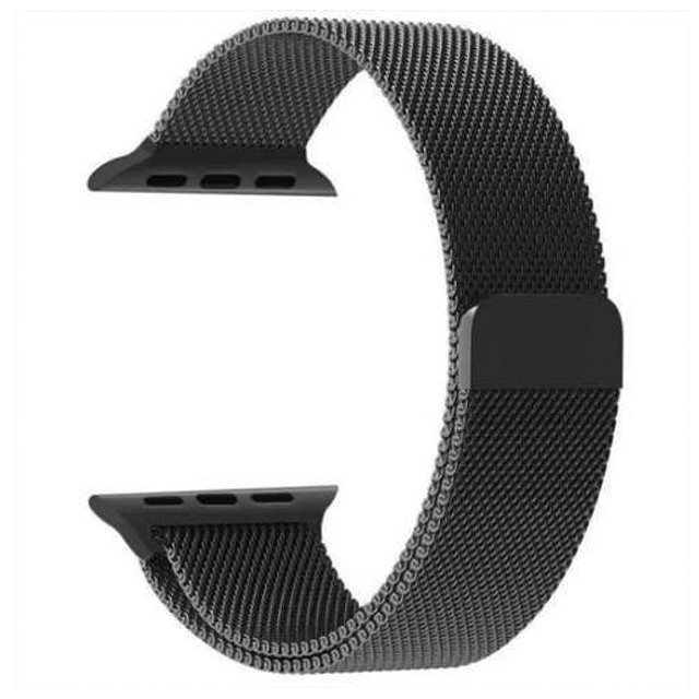 Pulseira Para Apple Watch Milanese Loop Magnetico Preto