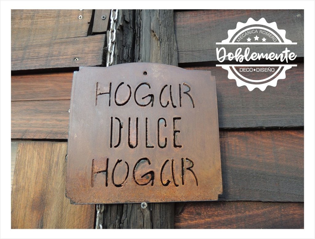 Cartel Hogar Dulce Hogar Doblemente Creativos