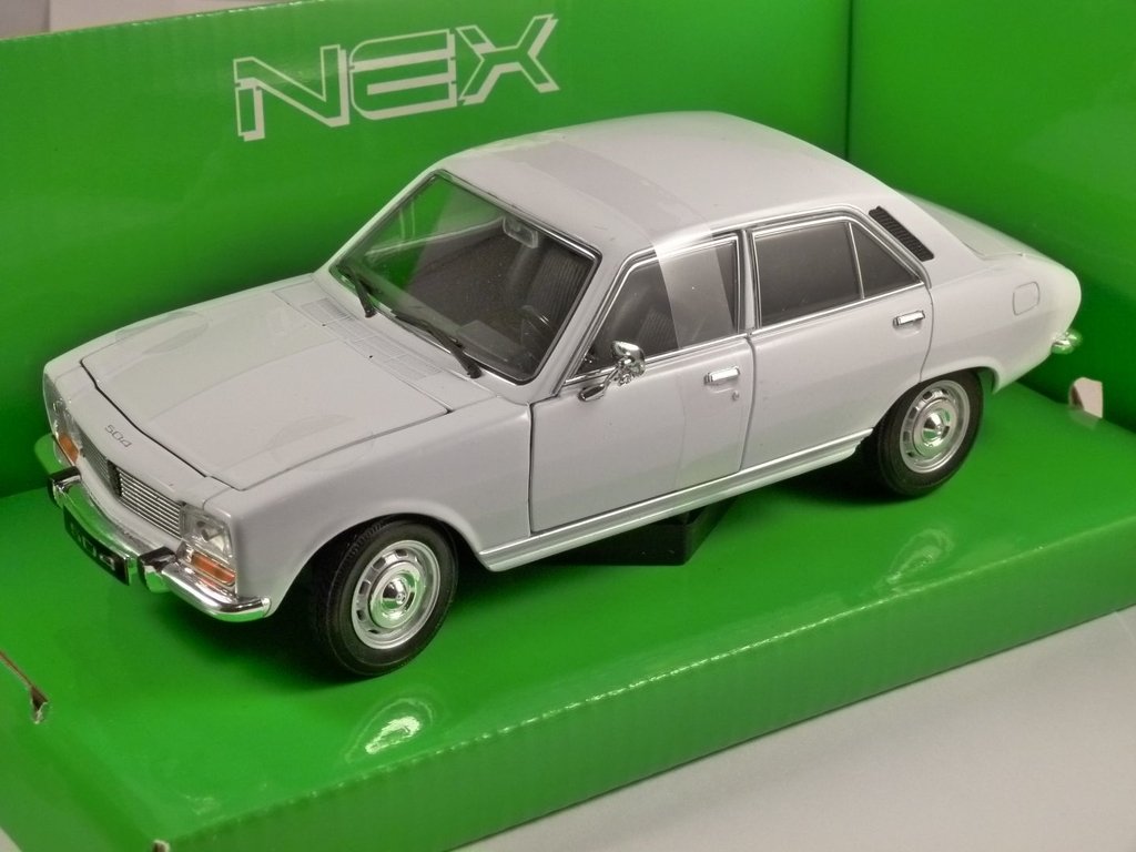 Auto A Escala Peugeot 504 Blanco Modelo 1975 124