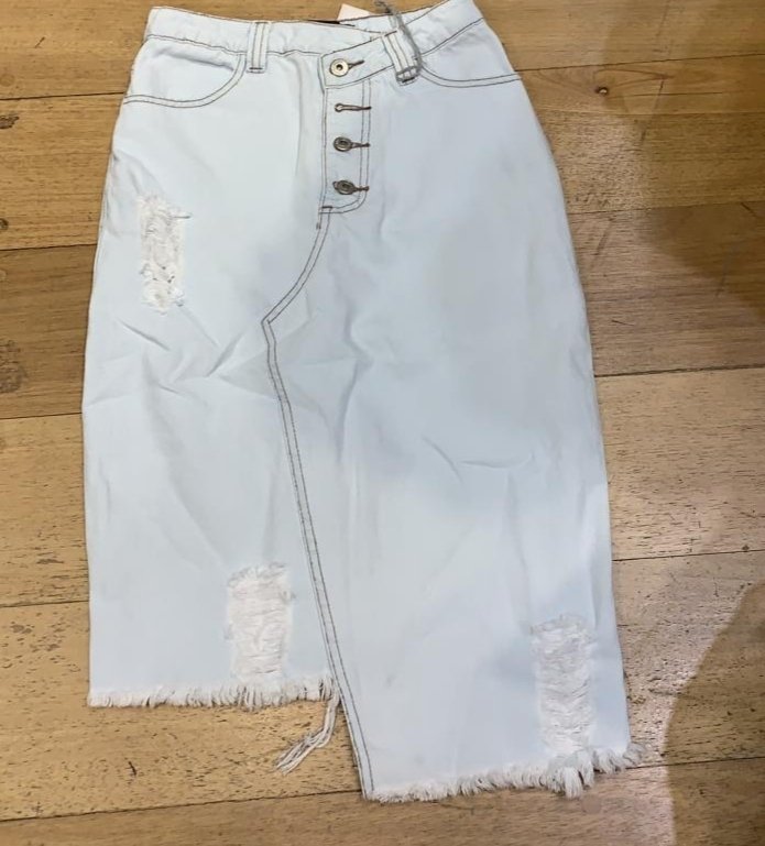 calça jeans vira saia