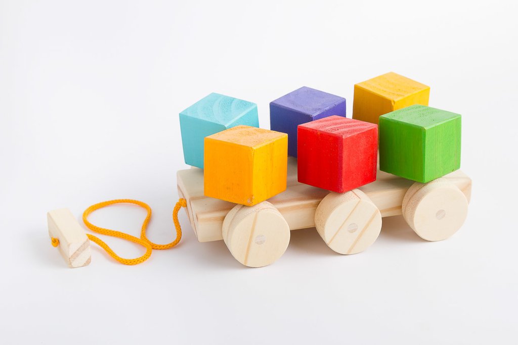 carrito de arrastre de madera