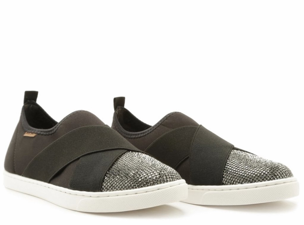 tênis slip on glam preto