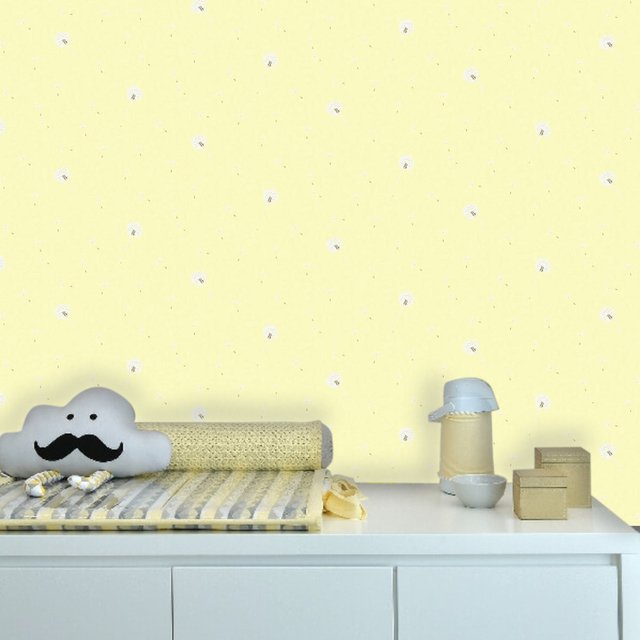 Papel de parede infantil amarelo Papel de parede infantil amarelo