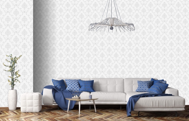 Papel De Parede Arabesco Fino Cinza Rolo 10 Mts Papel De Parede Arabesco Fino Cinza Rolo 10 Mts